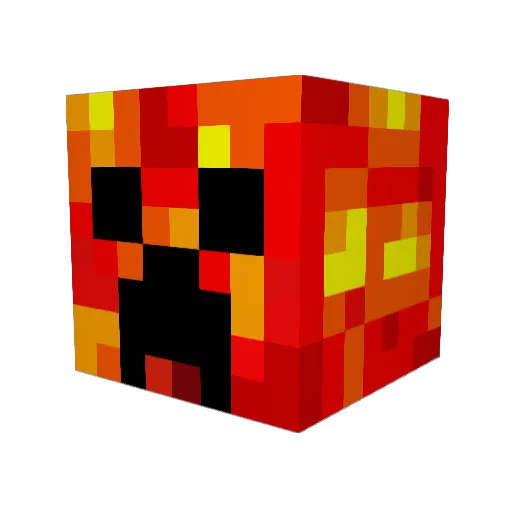 Pedossi Minecraft avatar head, 3D render