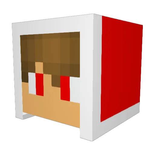 Pedr0SS Minecraft avatar head, 3D render