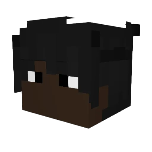 Pedr9 Minecraft avatar head, 3D render
