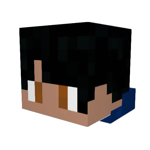 Pedrael22 Minecraft avatar head, 3D render