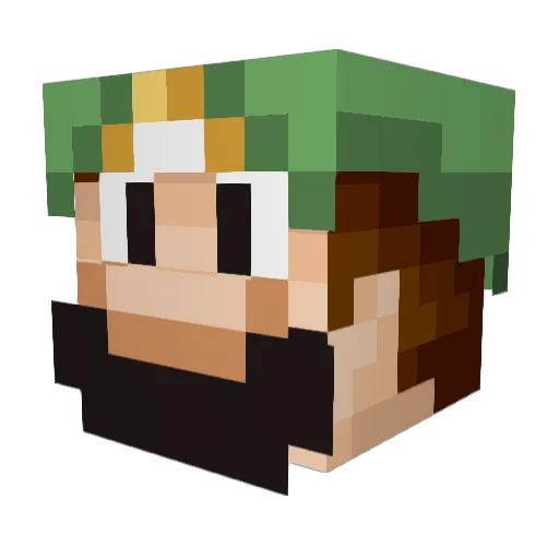 PedrinK1ng Minecraft avatar head, 3D render
