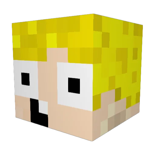 PedrinhoPERFEITO Minecraft avatar head, 3D render