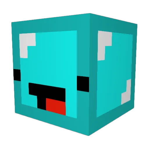 Pedritite Minecraft avatar head, 3D render