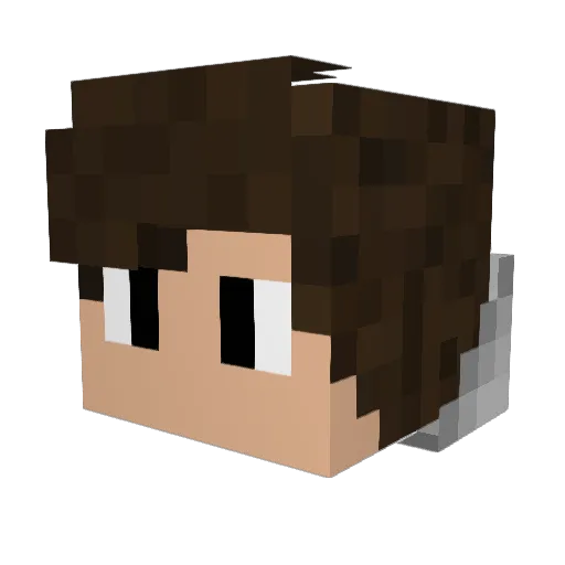 Pedro2326 Minecraft avatar head, 3D render