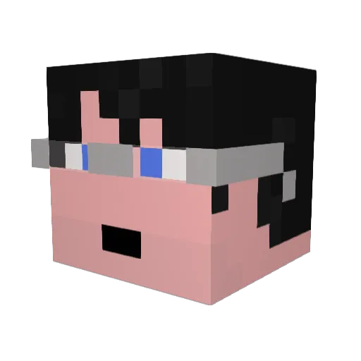 Pedro942 Minecraft avatar head, 3D render