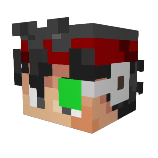 Pedro95MC Minecraft avatar head, 3D render