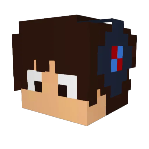 PedroCRAYCRAY Minecraft avatar head, 3D render