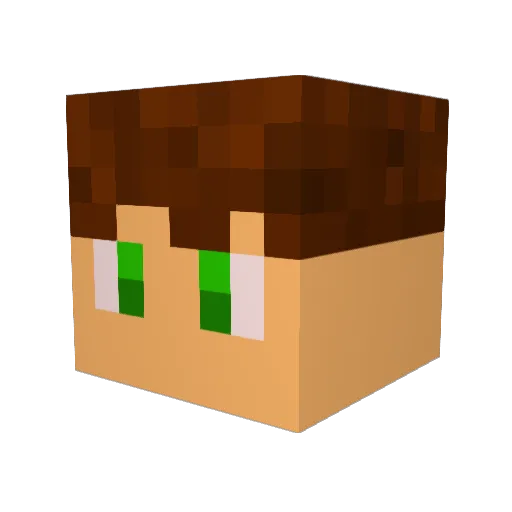 PedroDiogo Minecraft avatar head, 3D render