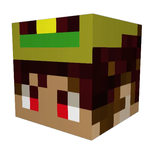 PedroG23 Minecraft avatar head, 3D render