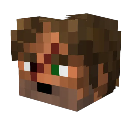 PedroGTX_ Minecraft avatar head, 3D render