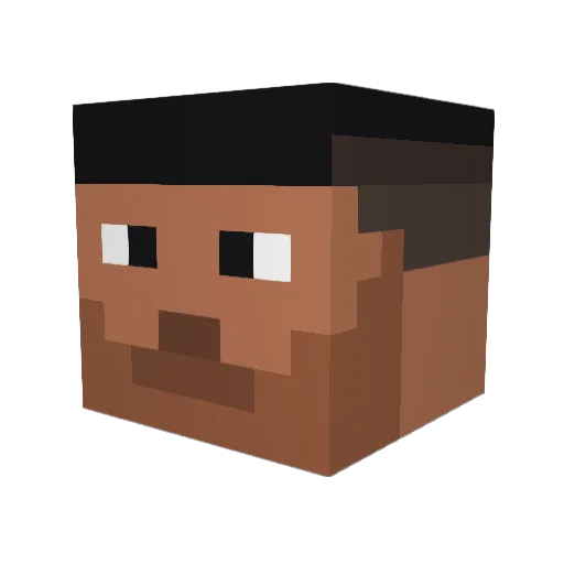 PedroGames_mito Minecraft avatar head, 3D render