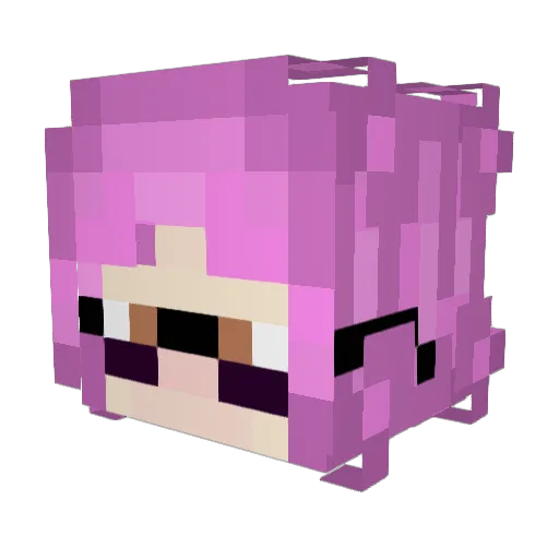 PedroGette Minecraft avatar head, 3D render