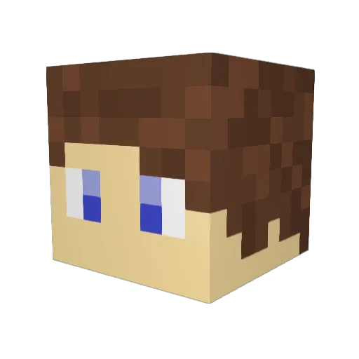 PedroGonz Minecraft avatar head, 3D render