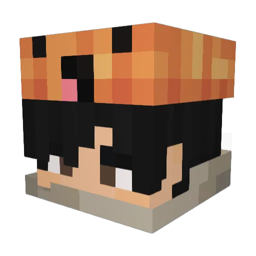 PedroLDG Minecraft avatar head, 3D render