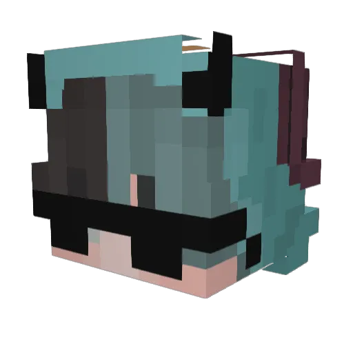 PedroLecky Minecraft avatar head, 3D render