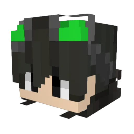 PedroLuigi_ Minecraft avatar head, 3D render