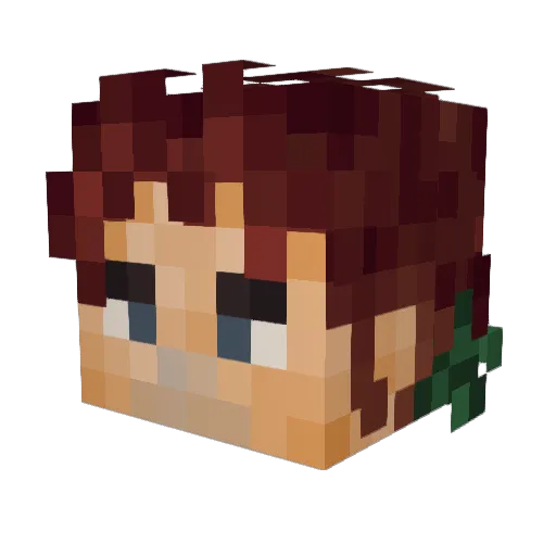 PedroPPX Minecraft avatar head, 3D render