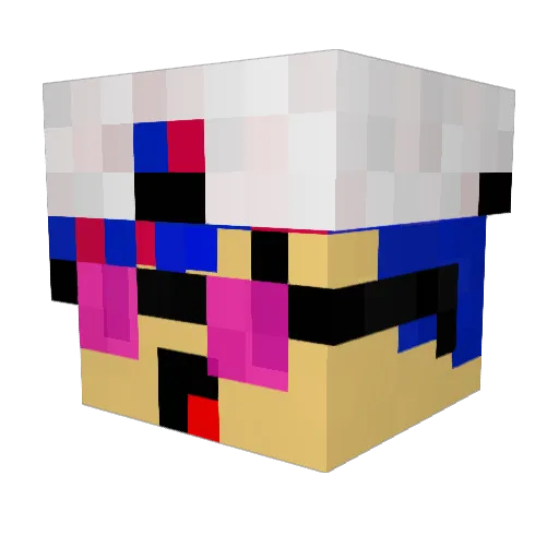 PedroPauli Minecraft avatar head, 3D render