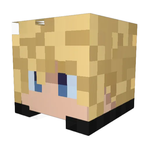 PedroSenpai Minecraft avatar head, 3D render