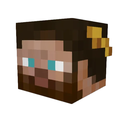 Pedro_NP Minecraft avatar head, 3D render