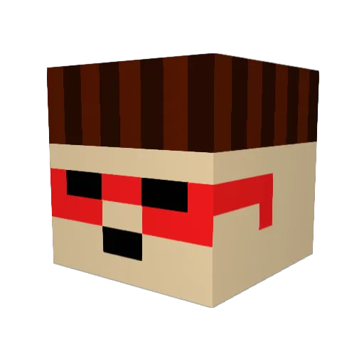 Pedro_NSBR Minecraft avatar head, 3D render