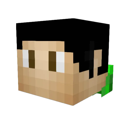 Pedrofive Minecraft avatar head, 3D render