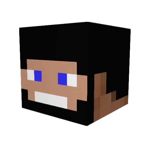 Pedronnp Minecraft avatar head, 3D render