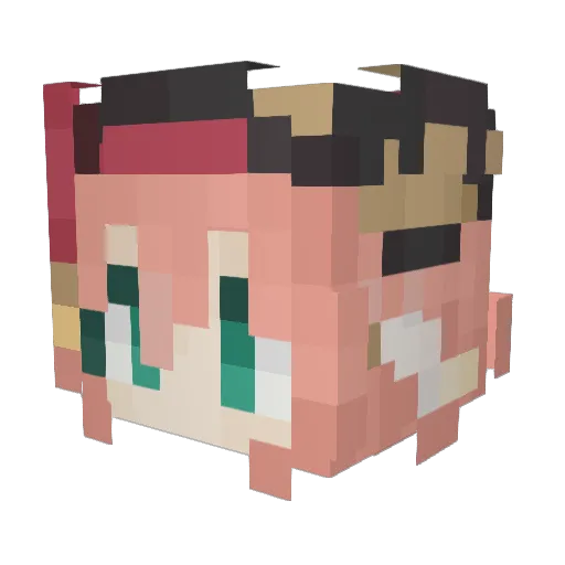 PedrooNietoo Minecraft avatar head, 3D render
