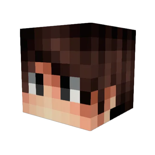 Pedropcc Minecraft avatar head, 3D render