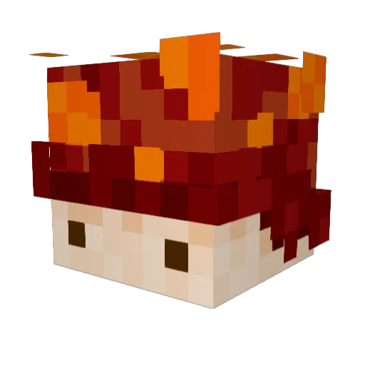 Pedrosarm Minecraft avatar head, 3D render