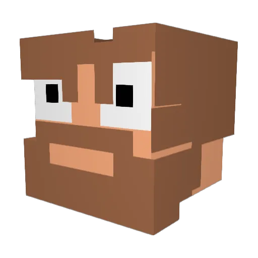 Pedroski_10 Minecraft avatar head, 3D render