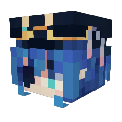 Pee76 Minecraft avatar head, 3D render