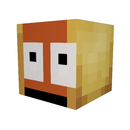 PeeCanBeLube Minecraft avatar head, 3D render