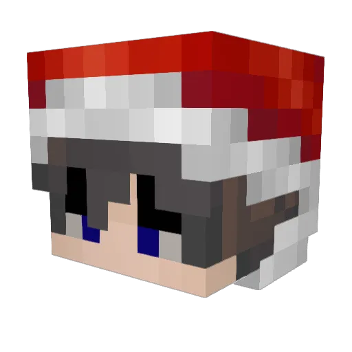 PeeLingZ Minecraft avatar head, 3D render