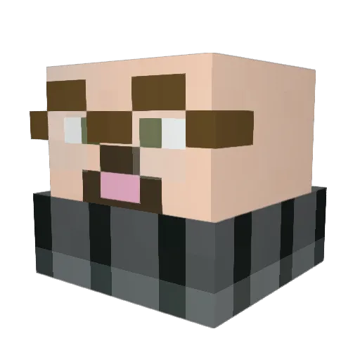 PeeSqueezer Minecraft avatar head, 3D render