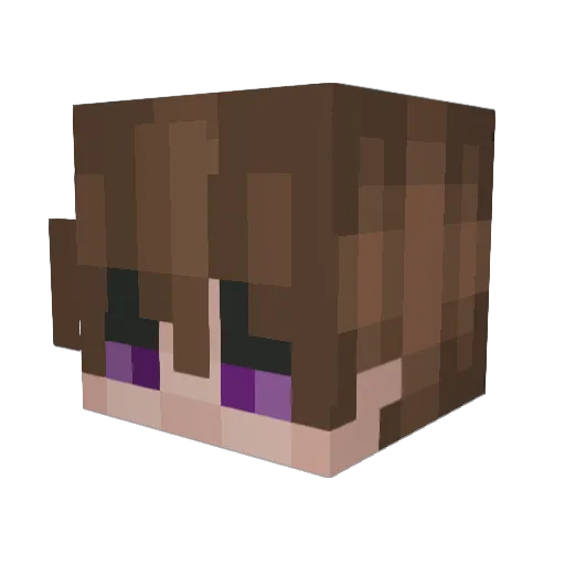 PeeWeeTry Minecraft avatar head, 3D render