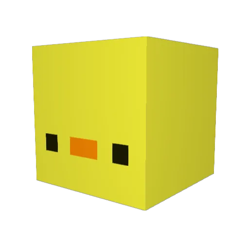 Peebbbles Minecraft avatar head, 3D render