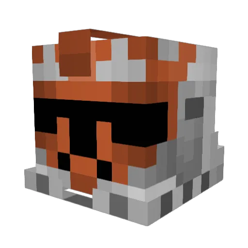 Peebslos Minecraft avatar head, 3D render