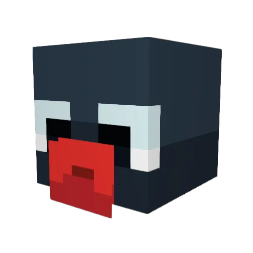 Peecky Minecraft avatar head, 3D render