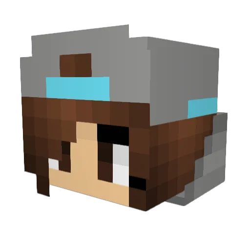 Peedubs77 Minecraft avatar head, 3D render