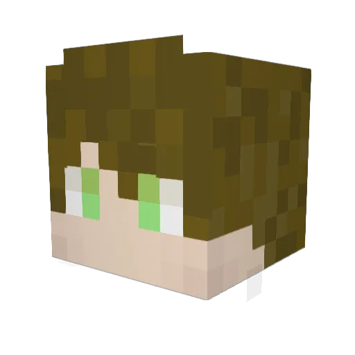 PeeeLoN Minecraft avatar head, 3D render