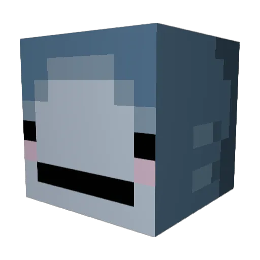 Peejow2 Minecraft avatar head, 3D render