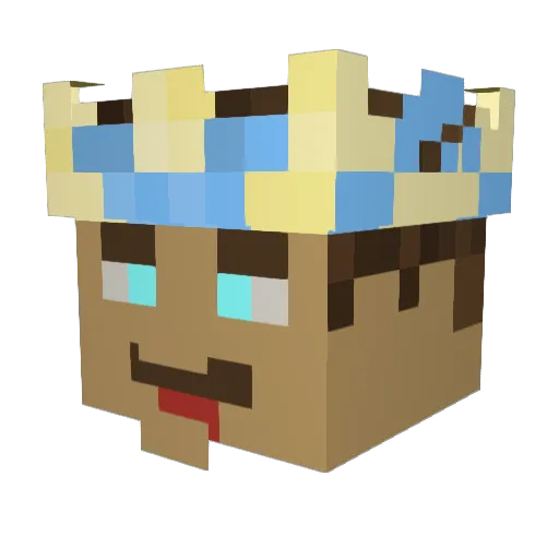 PeekaBooPepper Minecraft avatar head, 3D render