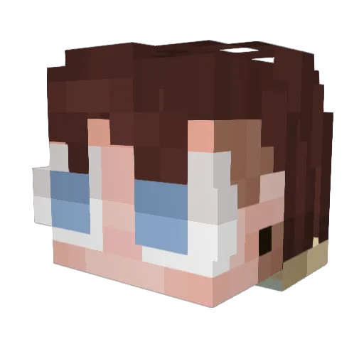 PeekaParanoia Minecraft avatar head, 3D render