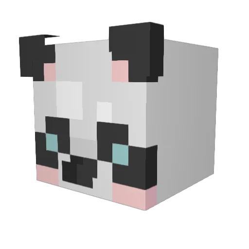 Peekapooh Minecraft avatar head, 3D render