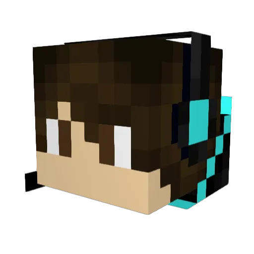 PeeksterGaming Minecraft avatar head, 3D render