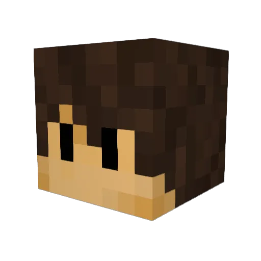 PeekyBoo Minecraft avatar head, 3D render