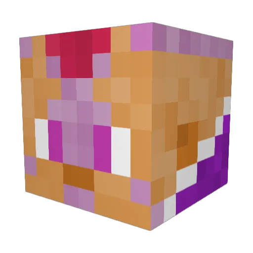 Peelioka Minecraft avatar head, 3D render