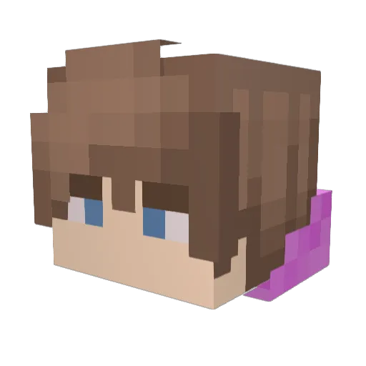 Peelyy Minecraft avatar head, 3D render