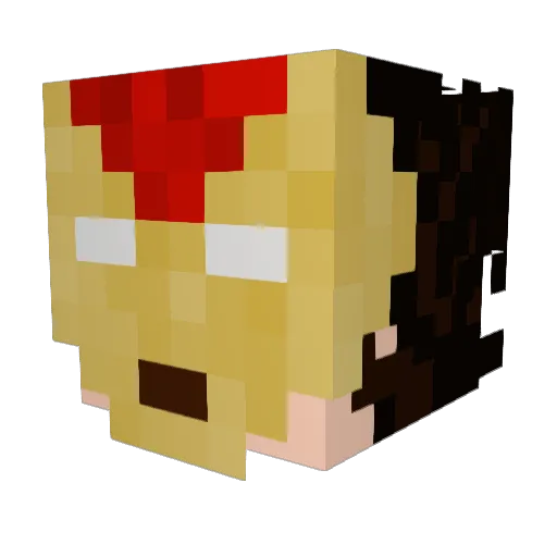 Peepersoak Minecraft avatar head, 3D render